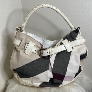 Burberry Hobo Bag in Cream and Black